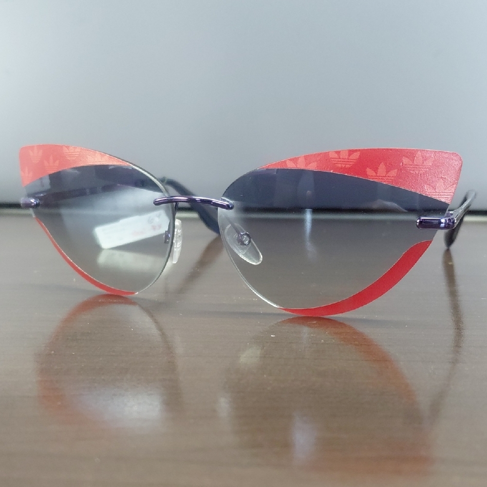 Adidas Red and Silver Women's Glasses